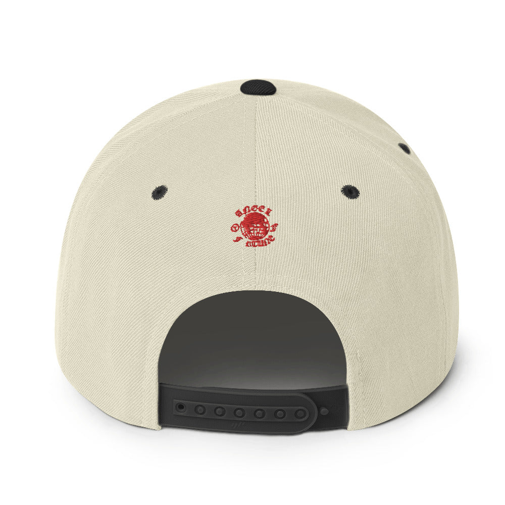 Gold Red Angel Snapback Hat