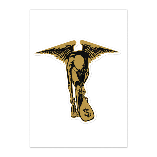 Gold Angel Money Bag- Sticker sheet