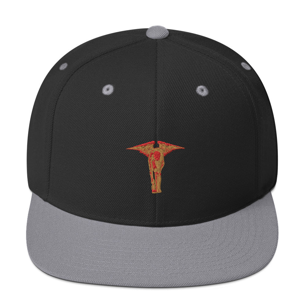 Gold Red Angel Snapback Hat