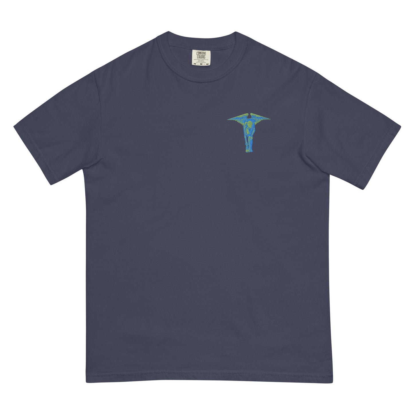 Turquoise Angel Embroidered -Men’s garment-dyed heavyweight t-shirt